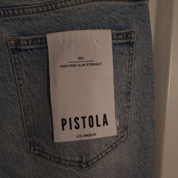 Pistola Womens Bri High Rise Slim Straight Ankle Jeans Light Wash Size 31 NWT - Picture 4 of 10